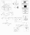 Camshaft Crankshaft Cylinder Piston Rings Connecting Rod Diagram and Parts List for  Briggs and Stratton Engine